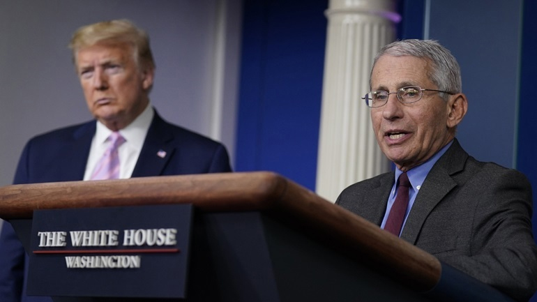 ΗΠΑ-Covid-19: Ο Τραμπ «δεν συμφωνεί» με την ανάλυση του Δρ. Φάουτσι για την κατάσταση στη χώρα