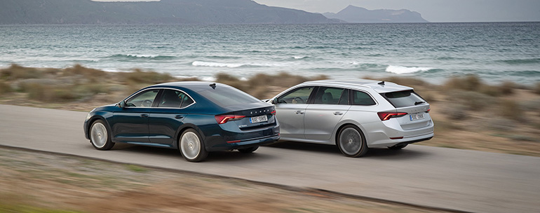 Η νέα γενιά της Skoda Octavia διατίθεται σε εκδόσεις Grand Coupe και Sportswagon
