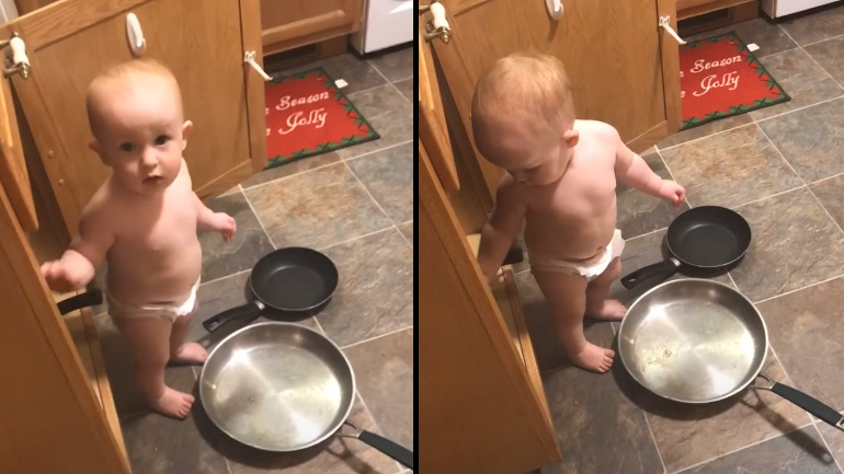  Όταν ένα μωρό θέλει να μαγειρέψει