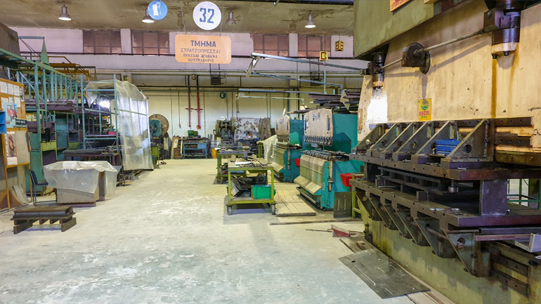 Έτσι είναι σήμερα το εργοστάσιο, που βρίσκεται στη Θέρμη Θεσσαλονίκης...