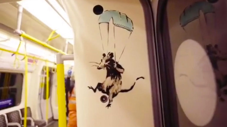 Νέο έργο του Banksy στο μετρό του Λονδίνου για τον κορωνοϊό