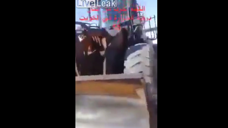 Η ζέστη έκανε την μπουλντόζα… θερμάστρα