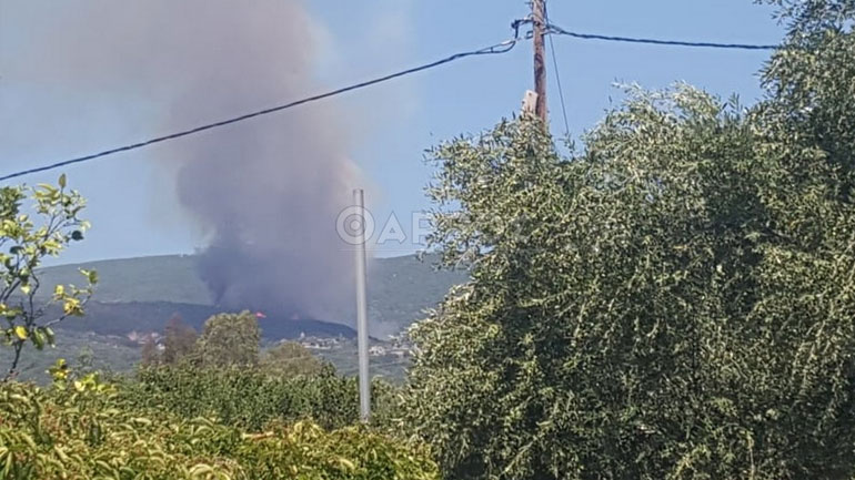 Πυρκαγιά στο Πεταλίδι Μεσσηνίας – Προληπτική εκκένωση οικισμού