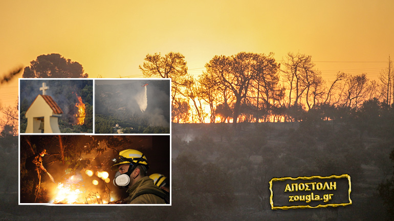 Συνεχίζεται η μάχη των πυροσβεστών στην Κορινθία