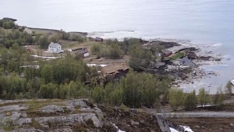 Μια εντυπωσιακή κατολίσθηση στην Άλτα 