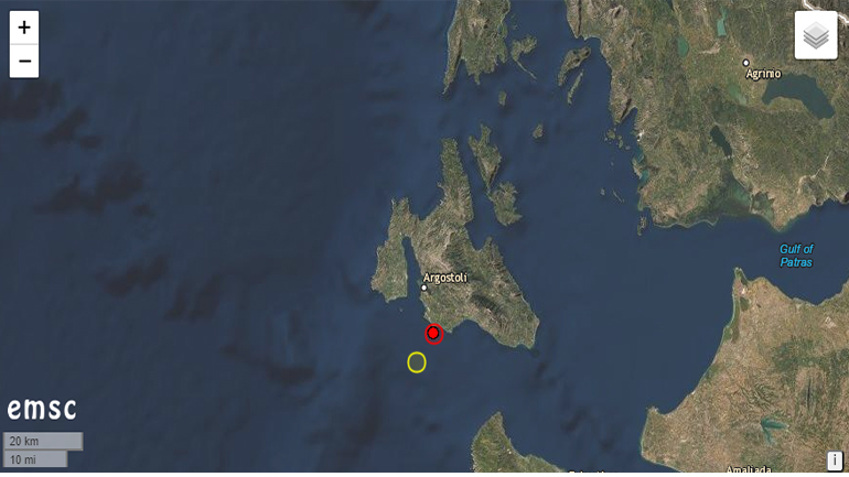 Σεισμός 4,4 Ρίχτερ στην Κεφαλονιά