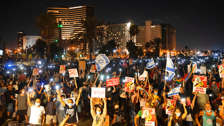 Ισραήλ: Διαδήλωση κατά της διαφθοράς και της πολιτικής για την αντιμετώπιση της πανδημίας