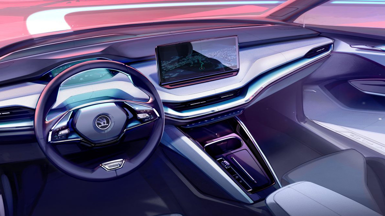 Το high-tech εσωτερικό του Skoda Enyaq iV Το high-tech εσωτερικό του Skoda Enyaq iV
