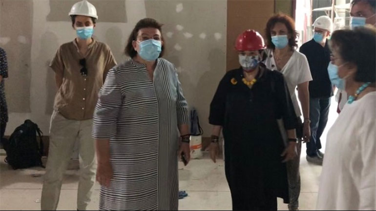 Το εργοτάξιο της Εθνικής Πινακοθήκης επισκέφθηκε η Λ. Μενδώνη