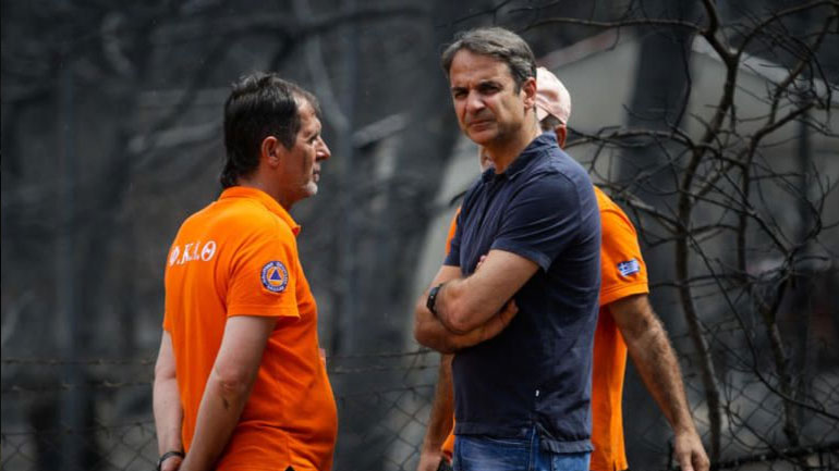 Στο Μάτι ο Κυριάκος Μητσοτάκης