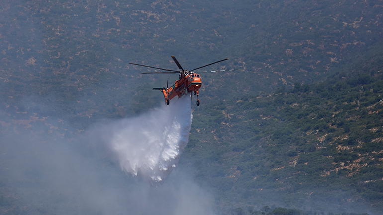 Σε ύφεση η φωτιά στην Αργολίδα