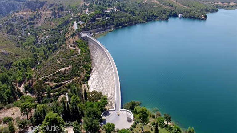 Το Φράγμα του Μαραθώνα από ψηλά