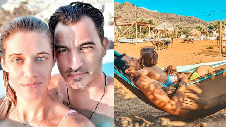 Τζένη Θεωνά: Φωτογραφίζει τον Δήμο Αναστασιάδη αγκαλιά με τον γιο τους στην παραλία