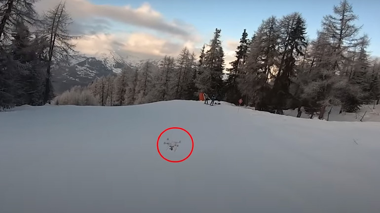 Drone χτυπά έναν σκιέρ