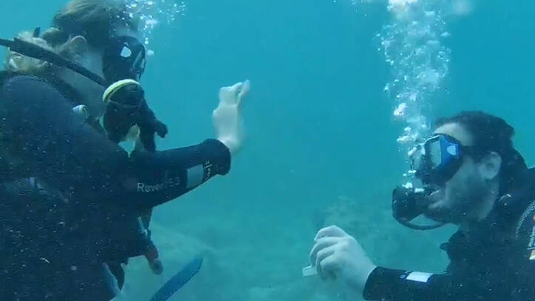 Υποβρύχια πρόταση γάμου στην Αλόννησο