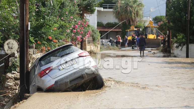 Η «Θάλεια» έριξε 300 χιλιοστά βροχής σε οκτώ ώρες στη Στενή Ευβοίας