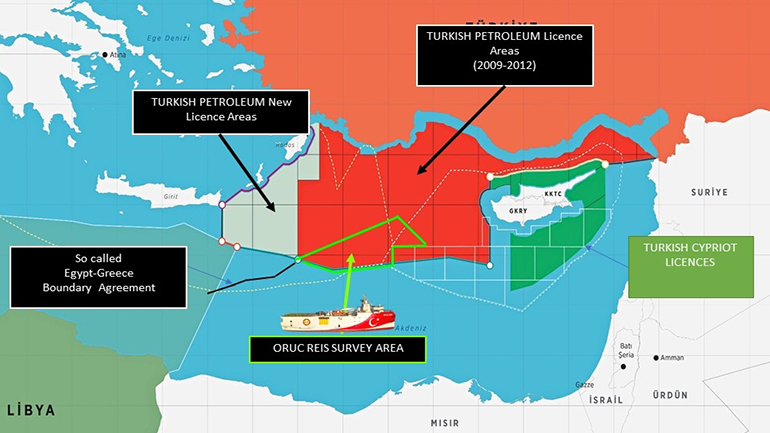 Νέος τουρκικός χάρτης με γεωτρήσεις δίπλα σε Κάρπαθο και Καστελόριζο Νέος τουρκικός χάρτης με γεωτρήσεις δίπλα σε Κάρπαθο και Καστελόριζο