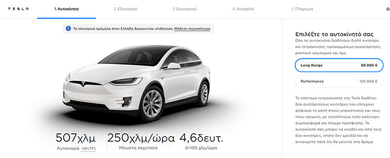 Από 89.990 ευρώ ξεκινά η τιμή του Tesal Model X