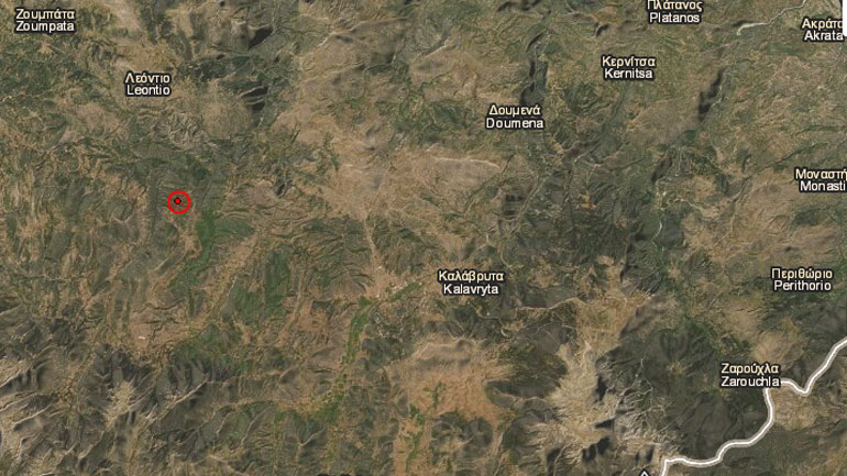 Σεισμός 4,2 Ρίχτερ δυτικά των Καλαβρύτων