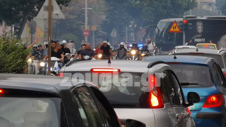 Συνοδεία οπαδών η αποστολή του ΠΑΟΚ στην Τούμπα