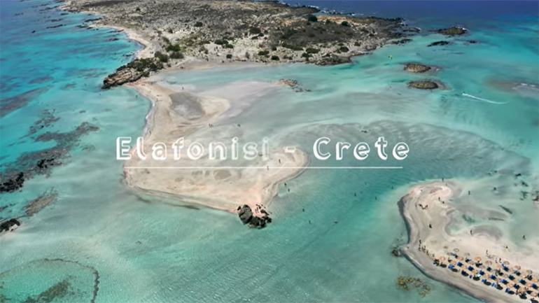 Το θρυλικό Ελαφονήσι στα Χανιά είναι ακόμα ωραιότερο από ψηλά