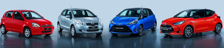Τέσσερις γενιές Toyota Yaris