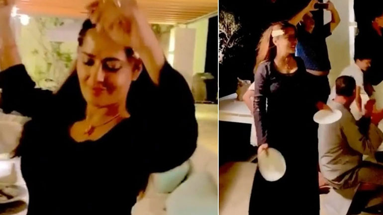 Salma Hayek: Χορεύει ζεϊμπέκικο και σπάει πιάτα στην Πάρο!