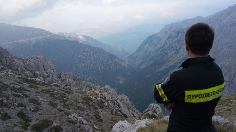Επιχείρηση διάσωσης πεζοπόρου στην ορεινή Γκιώνα