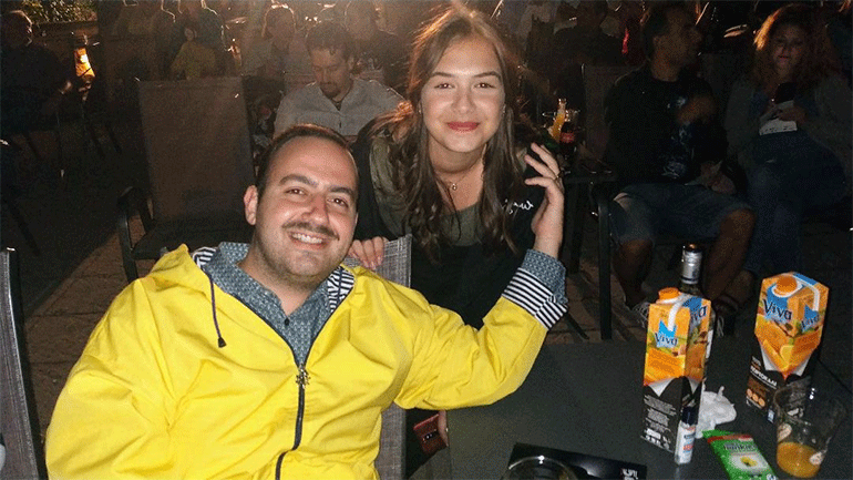 Ο Μαυρίκιος Μαυρικίου με τη Νεφέλη Φυσέκη πρωταγωνίστρια της ταινίας «Νεφέλη»