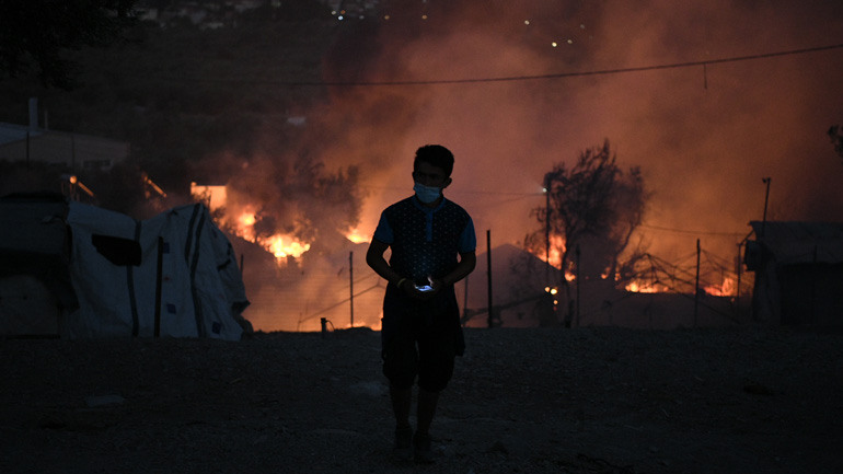 Ξέσπασε νέα πυρκαγιά στη Μόρια Ξέσπασε νέα πυρκαγιά στη Μόρια