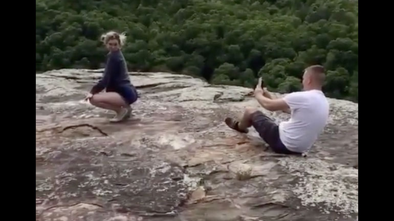 Φωτογράφιση στον βράχο