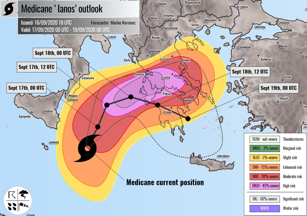 Ο χάρτης του MeteoAlarm για τον καιρό της Παρασκευής