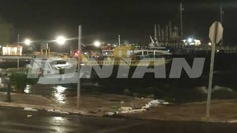 Ισχυροί άνεμοι και δυνατή βροχή στη Ζάκυνθο