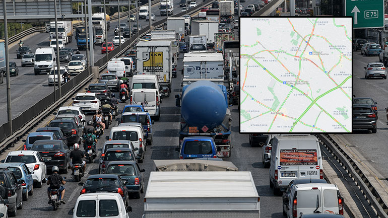 Μποτιλιάρισμα στον Κηφισό έπειτα από τροχαίο ατύχημα