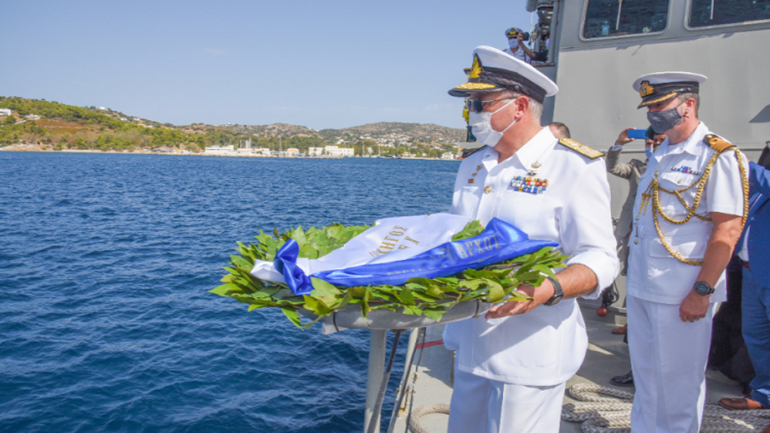 Λέρος: Τελετή για την 77η επέτειο από τη βύθιση του αντιτορπιλικού «Βασίλισσα Όλγα»