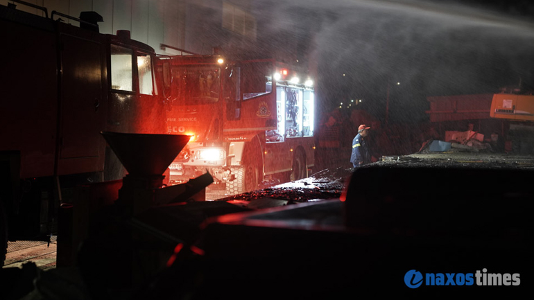 Φωτιά σε επιχείρηση ανακύκλωσης στη Νάξο