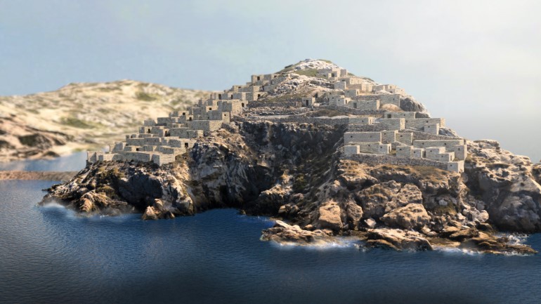 Πρόταση 3D απεικόνισης του οικισμού στη νησίδα Δασκαλιό