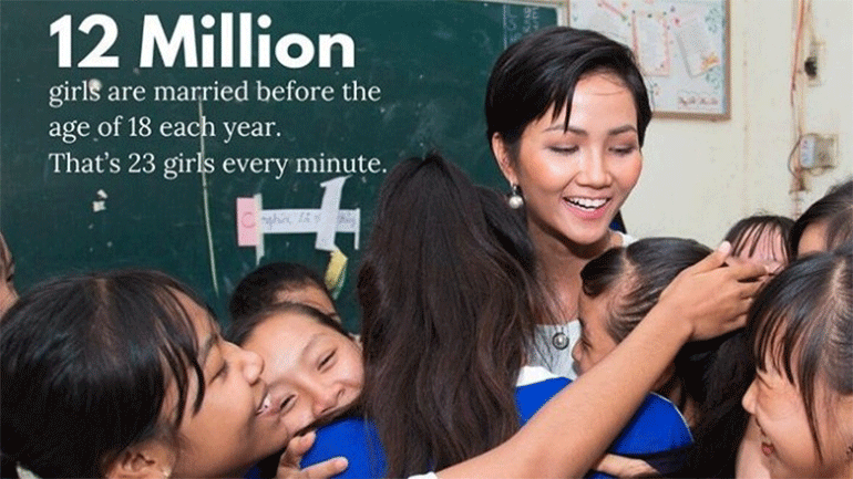 Μοντέλο από το Βιετνάμ πρέσβειρα εκστρατείας για την εκπαίδευση κοριτσιών