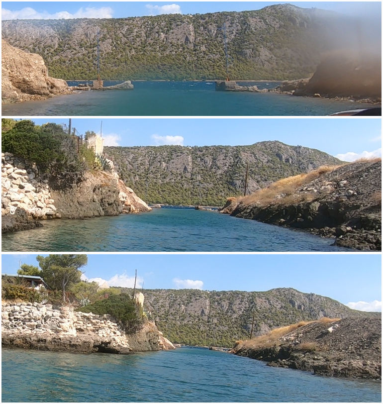 Η είσοδος, διά... θαλάσσης, στη λίμνη Βουλιαγμένης