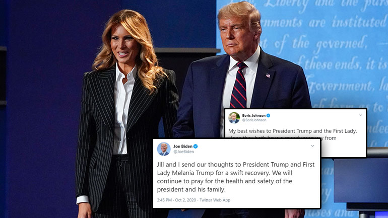 Οι παγκόσμιες αντιδράσεις στη διάγνωση του προέδρου Τραμπ: Ευχές για ανάρρωση αλλά και επικρίσεις