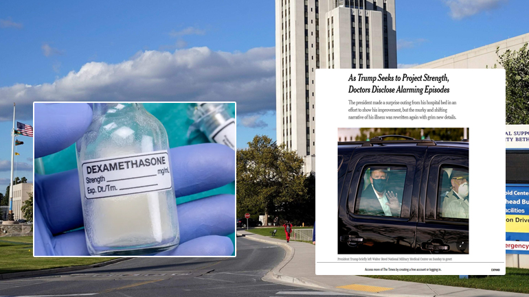 Ο Τραμπ λαμβάνει στεροειδή