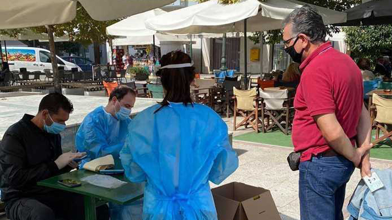 Εκατοντάδες rapid tests για τον κορωνοϊό πραγματοποιήθηκαν στην Πέλλα