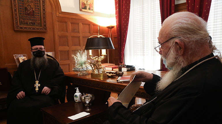 Συναντήσεις του Αρχιεπισκόπου Ιερωνύμου με τον νέο Έξαρχο του Παναγίου Τάφου και με τον βουλευτή της ΝΔ Άγγελο Συρίγο