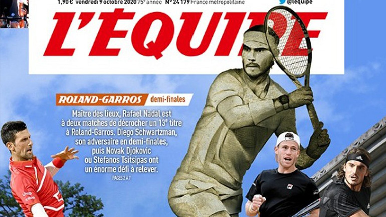 Mε Τσιτσιπά, Τζόκοβιτς, Σβάρτσμαν και Ναδάλ το πρωτοσέλιδο της γαλλικής «L’ Equipe»