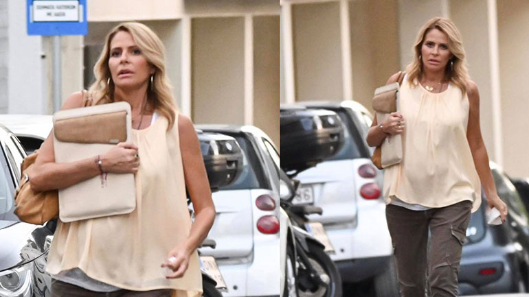 Τζένη Μπαλατσινού: Βόλτα στο κέντρο της πόλης σε προχωρημένη εγκυμοσύνη