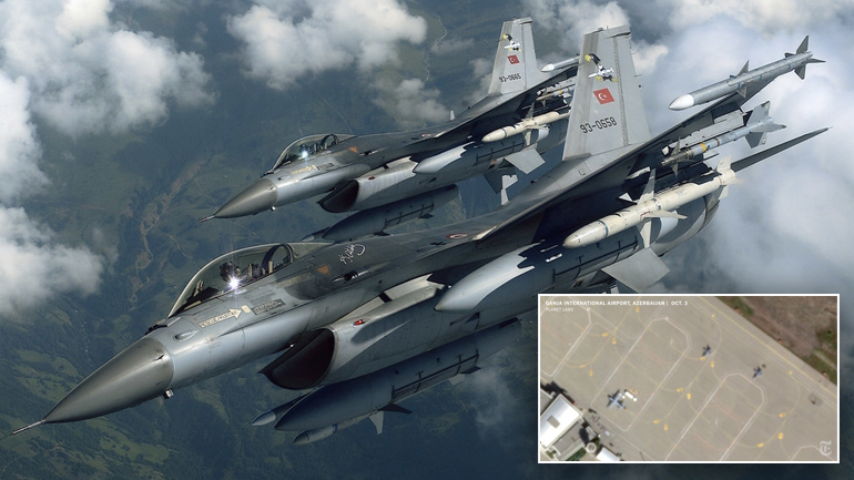 Δορυφορικό «μάτι» εντοπίζει τουρκικά F-16 στο Αζερμπαϊτζάν