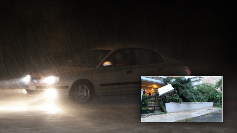 Ισχυρή βροχόπτωση έπληξε την Αττική