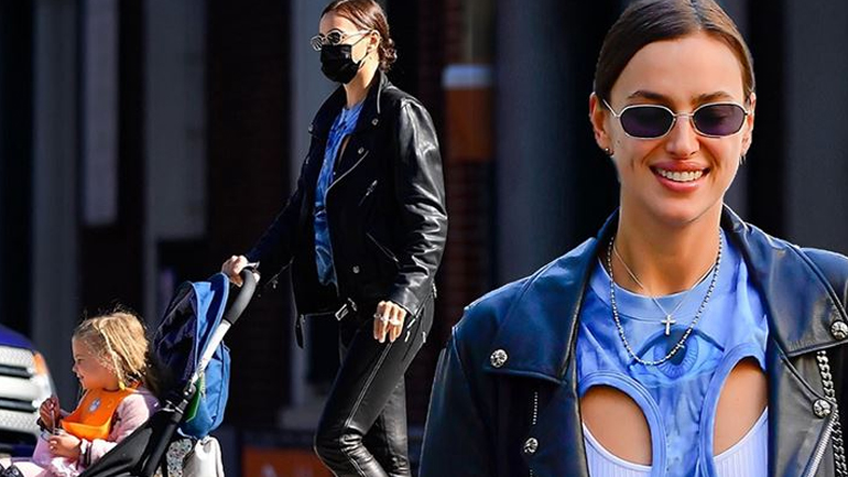 Η εμφάνιση της Irina Shayk με total leather look