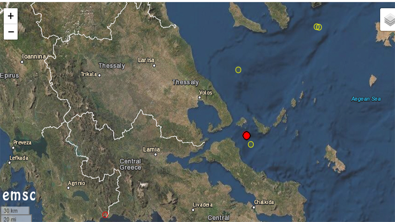 Σεισμός  3,8 Ρίχτερ ταρακούνησε τη Σκιάθο