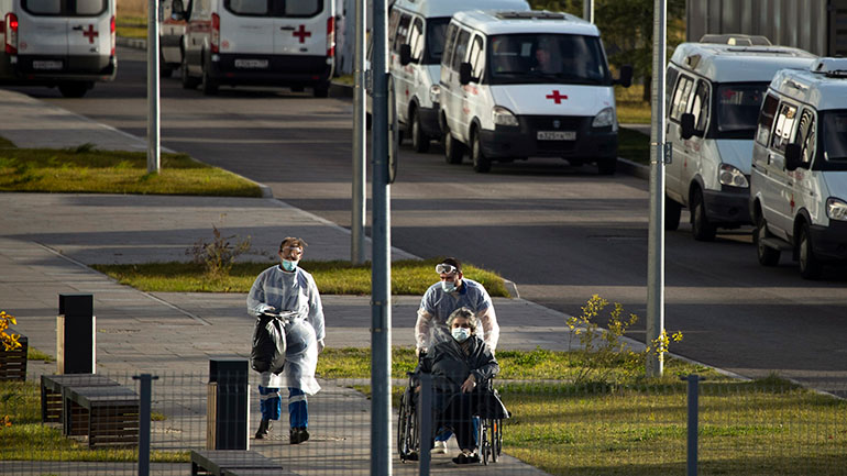 Αριθμός ρεκόρ νέων κρουσμάτων κορωνοϊού καταγράφηκε το προηγούμενο 24ωρο στη Ρωσία